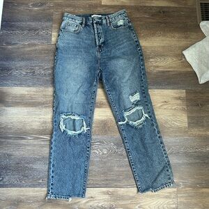 PacSun High Rise Blue Jeans Distressed Style